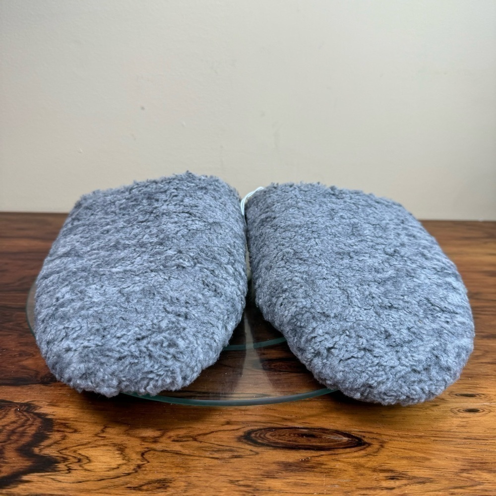 NEW Abound Drew Faux Fur Scuff Slipper in grey - Picture 7 of 12